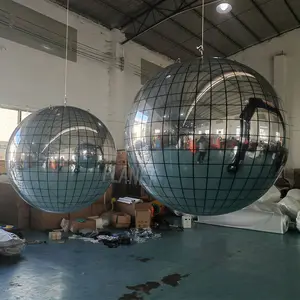 Diskon besar balon cermin disko PVC bola tiup berkilau besar pesta bola cermin tiup untuk dekorasi acara