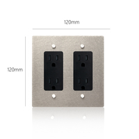 Interrupteur mural électrique personnalisé 2 gangs en acier inoxydable, norme américaine 110V, 3 voies, avec variateur CE