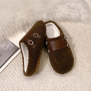 Chaussures Birkan pour femmes, mode printemps automne et hiver, chaussures d'extérieur chaudes à semelle souple en fourrure Plus916 - Product Image 3