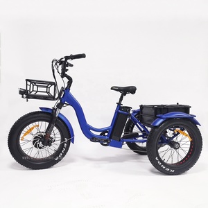 Vélo cargo électrique ebike vélo électrique à 3 roues tricycle électrique à gros pneus entraînement avant 750w/1000w vélo de livraison électrique Suron - Product Image 5