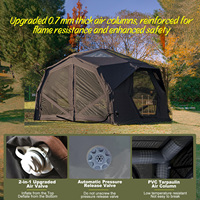 Tente pneumatique Coody Hubshelter Pro - Noire, tente de camping gonflable pliable portable, tente pneumatique pratique