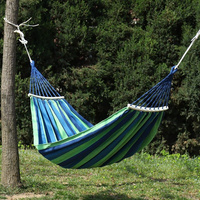 Hamac double professionnel OEM portable en toile de coton parachute avec sangles d'arbre pour le camping, idéal pour les marchés mondiaux en gros