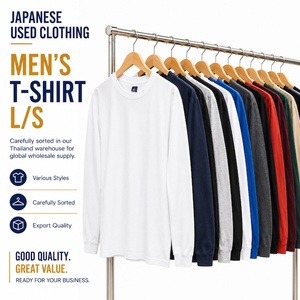 Vêtements d'occasion de qualité supérieure, taux d'usure plus élevé, t-shirt japonais pour homme adulte L/S - Product Image 2