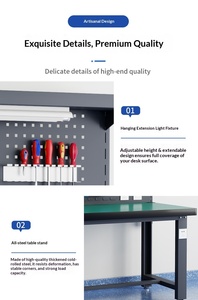 Banc de travail robuste antistatique personnalisable ZHY-71 1500x750x1800mm avec 8 tiroirs verrouillables pour atelier et ligne d'assemblage2 - Product Image 3