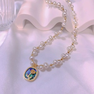 Collar de Perlas Naturales de Agua Dulce Estilo Barroco para Mujer, Lujo Ligero con Temperamento de Nicho para Socialité, Otoño, Cheongsam - Product Image 4