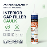 Mastic acrylique peignable à base d'eau pour le remplissage des joints, adhésif pour murs intérieurs, fenêtres, garnitures de portes, plinthes et joints.