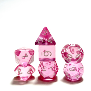In-Stock Transparent Clear DND <strong>Dice</strong> <strong>Set</strong> 7pcs Acrylic Polyhedral Low Price Per Bag - Product Image 1