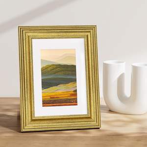 Cadre photo en plastique doré 4x6, 5x7, 8x10 pouces, A5, A4, A3 - Cadre photo PS rétro élégant personnalisé pour la décoration intérieure - Vente en gros - Product Image 4