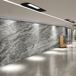 Revestimiento de Pared de Panel de Piedra Gris Nine Power, Material Flexible Ignífugo, Diseño Industrial Moderno, Azulejo Artificial para la Industria Hotelera - Product Image 2