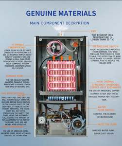 Caldera de calefacción combinada de gas de Venta caliente para calefacción central doméstica y agua caliente para uso en el baño - Product Image 4