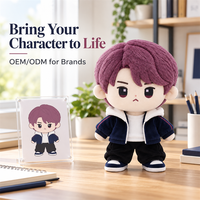 Poupées en peluche personnalisées CE CPC de haute qualité OEM ODM pour stars Kpop et groupes de garçons, jouets en peluche coréens pour bébés, faible MOQ, logo personnalisé