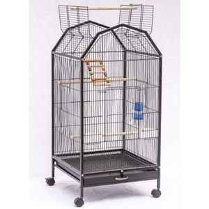 Offre Spéciale grande volière extérieure <span class=keywords><strong>Cage</strong></span> à oiseaux couleur noire Style Simple pour perroquet élevage motif solide en gros boîte de Cages à oiseaux pour animaux de compagnie - Product Image 5