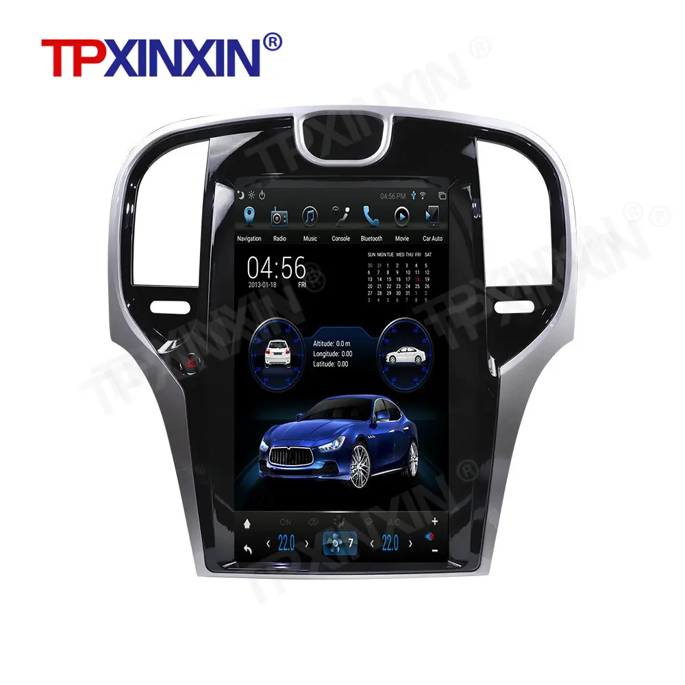 Qualcomm 13.3 inç araba Raio GPS navigasyon Chrysler için 300C 2013-2019 Android11 multimedya Video DVD OYNATICI Carplay oto Stereo