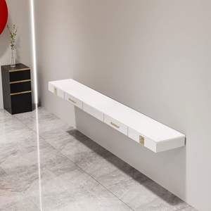 Estación de Espejo de Peluquería Específica para Salón con Gabinete para Herramientas, Espejo de Barbería Montado en la Pared, Encimera - Product Image 2