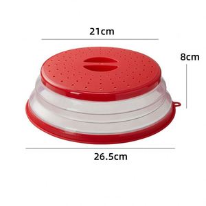 Oven Heat Shield <b>Microwave</b> Splatter Guard Plastic Collapsible Plate Dish Splash Lid <b>Food</b> <b>Cover</b> Splatter Shield for Cooking Tool - Product Image 1