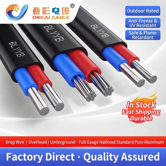 OEM Supply Flat Core Lightweight Wholesaler Easy BLVVB OFA Aluminum PVC Sheath Electrical Wire for Construction Sites
