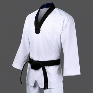 Kimono BJJ personnalisé style WT, 65% polyester, 35% coton, léger, séchage rapide, respirant, tenue d'entraînement de karaté pour adultes - Product Image 4