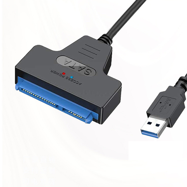 USB 3.0 to SATA Drive Cable with DC Power Supply Port 2.5 Inch Mechanical Solid State Drive External Hard Drive Box Data Cable