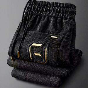 <span class=keywords><strong>Pantalon</strong></span> de sport décontracté pour <span class=keywords><strong>homme</strong></span> haut de gamme, coupe droite ample, <span class=keywords><strong>taille</strong></span> élastique, avec détails brodés, collection automne-hiver - Product Image 2