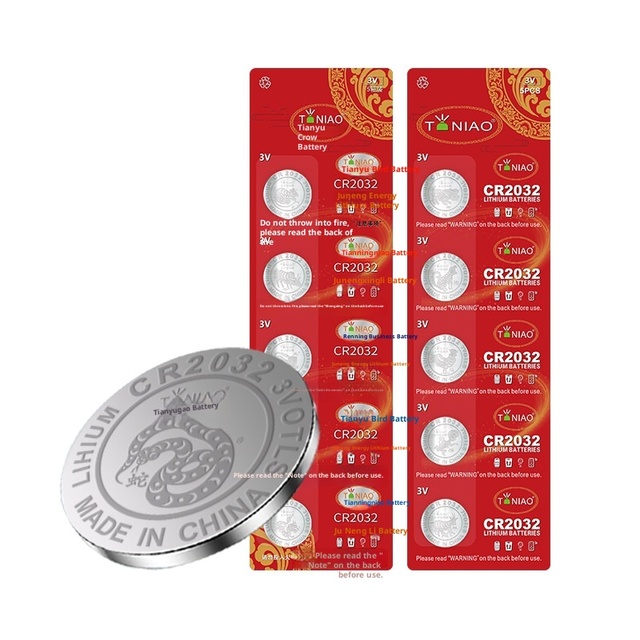 CR2032 Button Cell Lithium Manganese Dioxide Battery for Toys-Tianyu Bird Battery