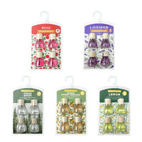 Lot de 4 flacons diffuseurs de parfum pour voiture de 10 ml à suspendre, en verre, pour véhicules, parfum personnalisé, OEM