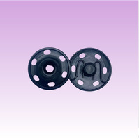 8.5MM 10MM 12.5MM 15MM 19MM 21MM 23MM Kancing Tekan Logam Berbentuk Lingkaran dengan Embos, Kancing Tersembunyi Logam Dua Bagian Warna Perak