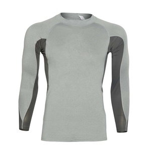 Customized <b>Men</b> Kids Thermal Gym Black High <b>Stretch</b> Long Sleeve Slim Fit Chest Hood Tattoo Padded Color Block Rash Guard - Product Image 4