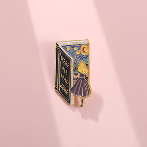 Sming Pins <span class=keywords><strong>Alice</strong></span> pays des merveilles émail broches conte de fées aventure dessin animé Anime métal broche Badge bijoux de mode - Product Image 4