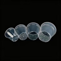 Pot de fleurs rond pour orchidées, ultra-transparent, en plastique, de 2,5 à 9 pouces, directement de l'usine, pour la culture et la décoration de jardins intérieurs