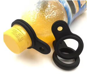 Boucle de transport portable en silicone pour bouteille d'eau, support de bouteille avec mousqueton en D pour le camping - Product Image 3