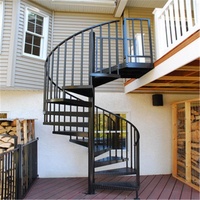 DAIYA spirale d'escalier en acier avec finition brossée intérieur