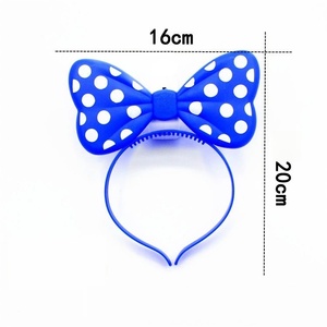 Diadema con lazo iluminado Led Glow Dots Bowknot Bandas para el cabello de fiesta para <span class=keywords><strong>cumpleaños</strong></span> Celebrar Carnaval Navidad Decoraciones de <span class=keywords><strong>Halloween</strong></span> - Product Image 3