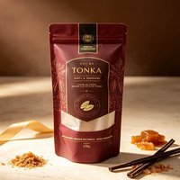 Sachet d'emballage alimentaire personnalisé avec fenêtre transparente et fermeture éclair, idéal pour le sucre, les épices, le café en poudre et les ingrédients de pâtisserie