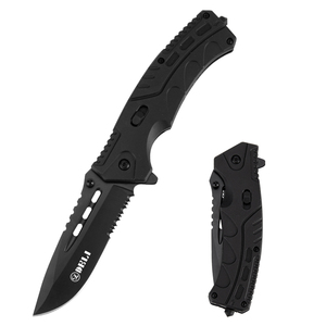 Navaja Plegable EDC para Exteriores con Mango de ABS y Hoja de Acero Inoxidable, Navaja de Bolsillo de Supervivencia para Caza y Uso Táctico - Product Image 1