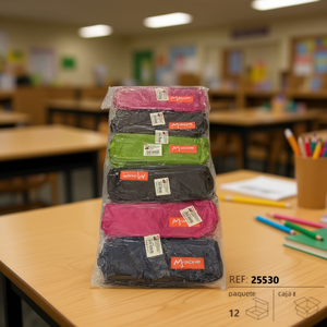 M-Zone Pencil Case 12/Pack Colorful Storage For School Supplies - Product Image 2