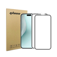 Accessoires pour téléphones mobiles 2.5D Silk Screen Printing Protecteur d'écran en verre trempé 2 Packs pour IPhone16 15 14 12 13 Pro Max Plus