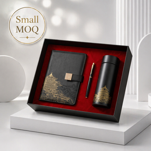 Caja de Regalo Promocional de Papel Ecológico de Lujo Moderno con Impresión UV Personalizable, Juego de Cuaderno, Vaso y Bolígrafo - Product Image 1