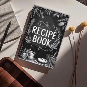 Máy tính xách tay công thức trắng đen chuyên nghiệp với giấy dày cho những người đam mê nấu ăn tổ chức nhà bếp - Product Image 3