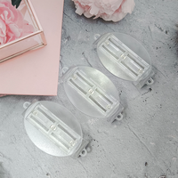 Matériel PC transparent bricolage pince arrière de téléphone portable accessoire de rainure ovale avec pince arrière ovale transparente