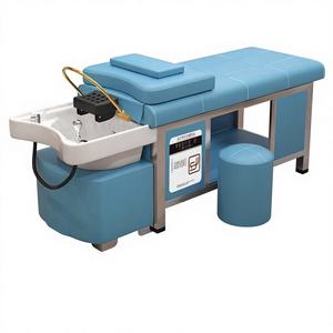 Lavabo in Ceramica con Lettino per <span class=keywords><strong>Shampoo</strong></span> in Acciaio Inox, Terapia della Testa con Circolazione d'Acqua, Risparmio Energetico, Acqua Calda, Design Moderno per Salone di Parrucchiere - Product Image 4