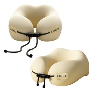 2026 Promotion Custom Drawstring <b>Memory</b> <b>Foam</b> Soft U-Shaped Neck Pillow for Travel - Product Image 1