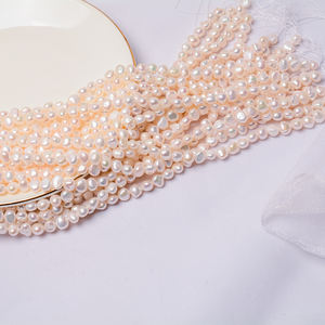 Haiyang Mutiara naturale di acqua dolce alla rinfusa perle barocche bianche aria Tawar filo di perle - Product Image 5