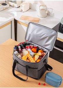 กระเป๋าเก็บความเย็นขนาดใหญ่ <span class=keywords><strong>35</strong></span> ลิตร พร้อมชั้นฉนวน PEVA อะลูมิเนียม สำหรับแคมป์ปิ้ง ท่องเที่ยว ปิกนิก เก็บนมและอาหาร - Product Image 6