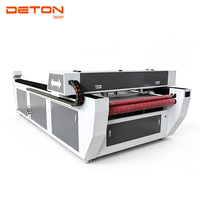 Machine de découpe laser CO2 DETON 1625 à vision panoramique, alimentation automatique, grand format, pour tissus imprimés, vêtements, jouets en peluche
