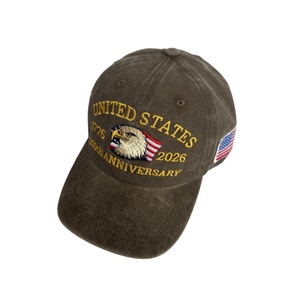 Gorra de Béisbol Personalizable 100% Algodón, Ajustable, Estilo Retro Desgastado, con Impresión y Bordado de Logotipo, 250 Aniversario - Product Image 5