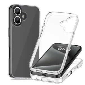 Conception originale d'usine personnalisée pour iPhone 16 15 14 pro max housse en tpu pc étuis de téléphone portable antichoc transparents et cristallins