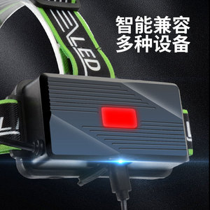 ไฟหน้าแบบ LED ชาร์จไฟได้ ชาร์จผ่าน USB ปรับโฟกัสได้ ความสว่างสูง สำหรับไฟตกปลากลางแจ้ง - Product Image 1
