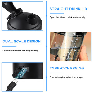 Custom Logo 450ml 600ml Gym Protein <strong>Shaker</strong> Bottle for Protein Shakes USB C Rechargeable Mixer <strong>Shaker</strong> Cup Electric Protein <strong>Shaker</strong> - Product Image 6