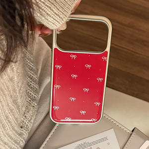 Suitable for iPhone 17 Pro Max case, premium red with gold butterfly resin hard case, full coverage, shockproof - Product Image 2