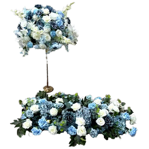 ของตกแต่งงานแต่งงานสุดหรูทันสมัยคุณภาพสูง สีฟ้าชมพู สำหรับงานเลี้ยงฉลองทารกเพศชาย ทำจากผ้าไหมเทียม พลาสติก สีขาว สีฟ้าอมเทา - Product Image 1